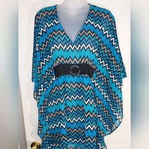 Vibrant Chevron swimsuit coverup A Bold Statement Piece for Any Occasion(#1,154)